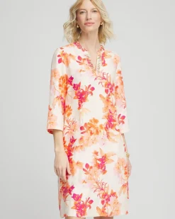 Embellished Linen Kurta Dress