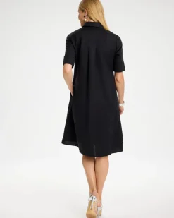 Embellished Linen Popover Dress