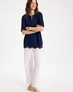 Embroidered Cotton-Blend Tunic