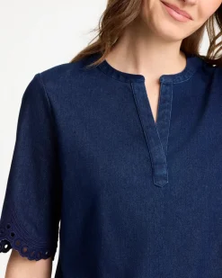 Embroidered Cotton-Blend Tunic