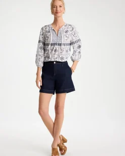 Embroidered Cotton Voile Blouse