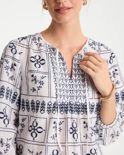 Embroidered Cotton Voile Blouse