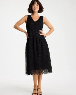 Embroidered Lace Sleeveless Dress