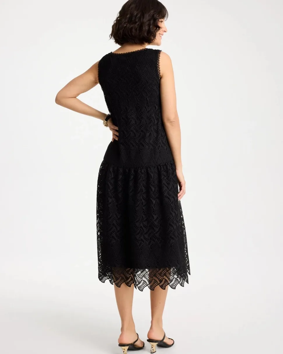 Embroidered Lace Sleeveless Dress