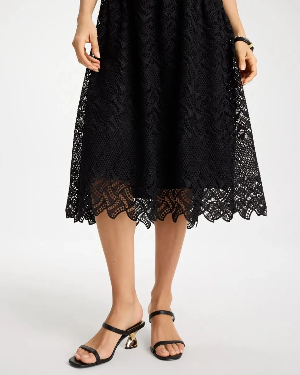Embroidered Lace Sleeveless Dress