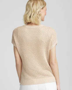 Embroidered Pointelle Pull-Over