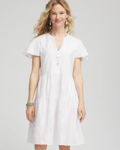 Embroidered Popover Dress