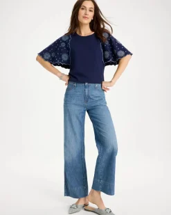 Embroidered Scallop Tee