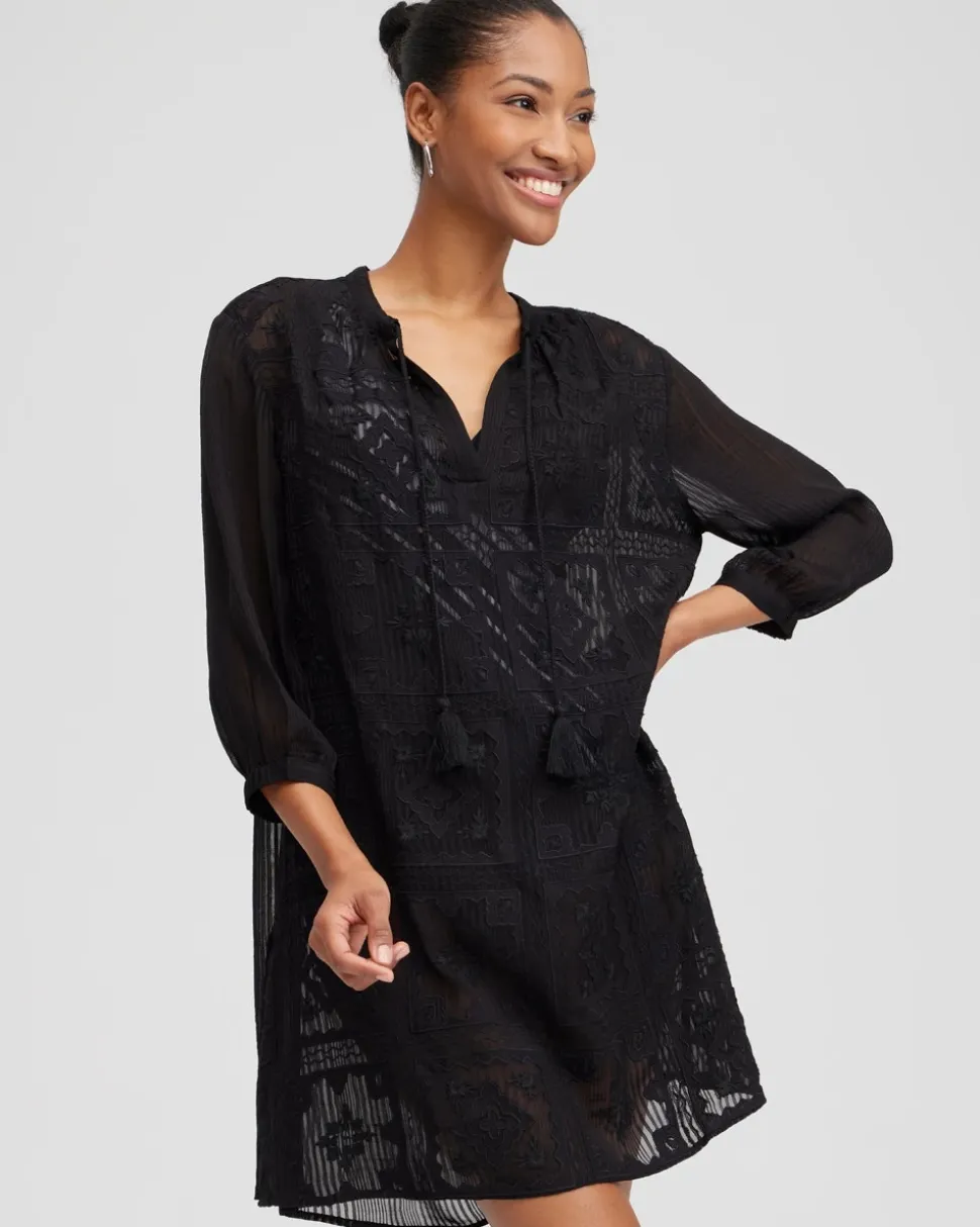 Embroidered Swim Dress Coverup