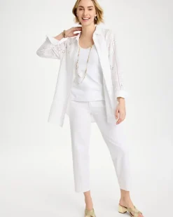 Embroidered Trapunto-Trim Tunic