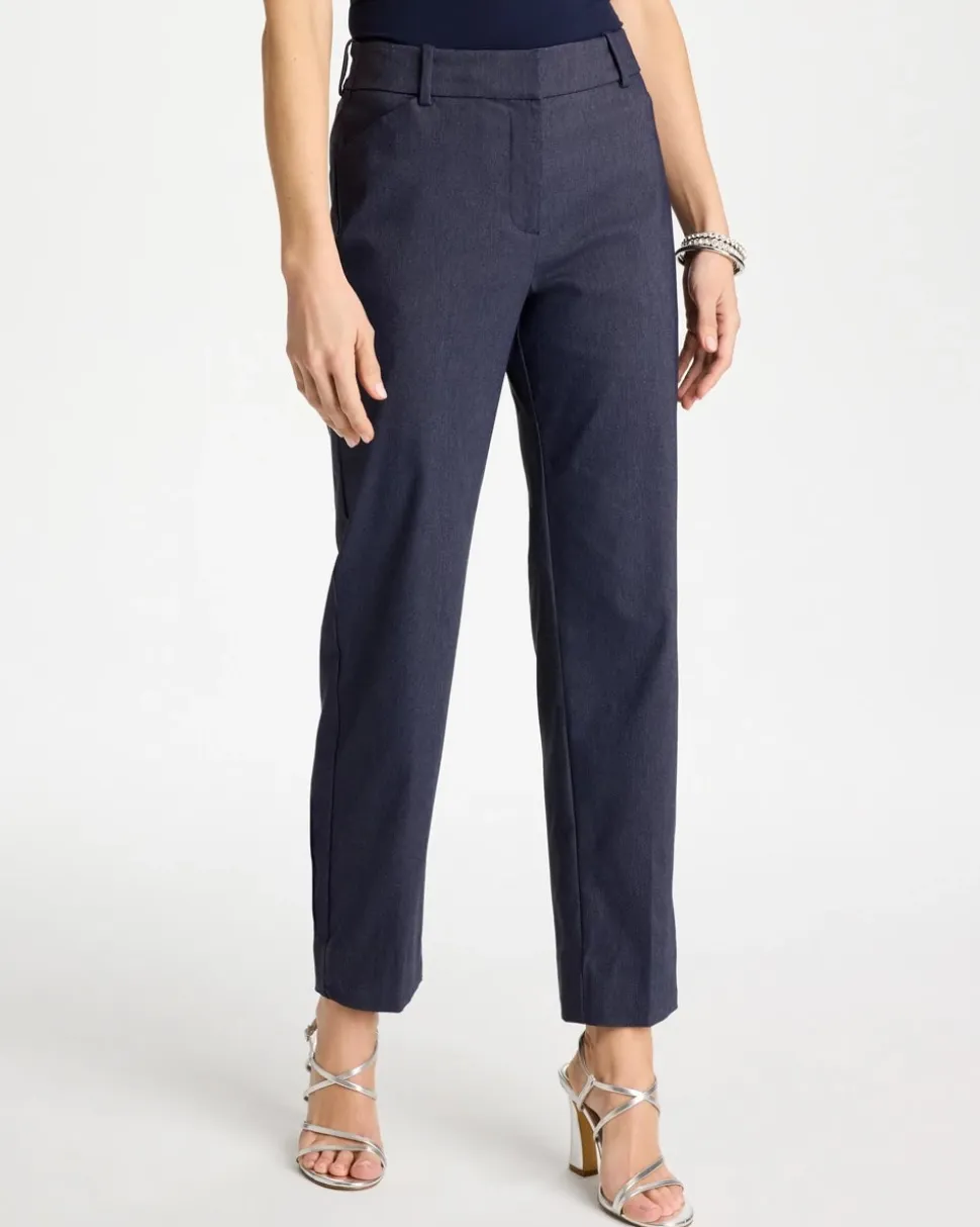 Emme Fly Front Straight Ankle Pants
