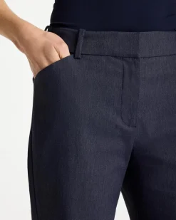 Emme Fly Front Straight Ankle Pants