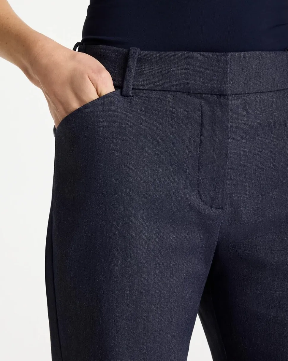 Emme Fly Front Straight Ankle Pants