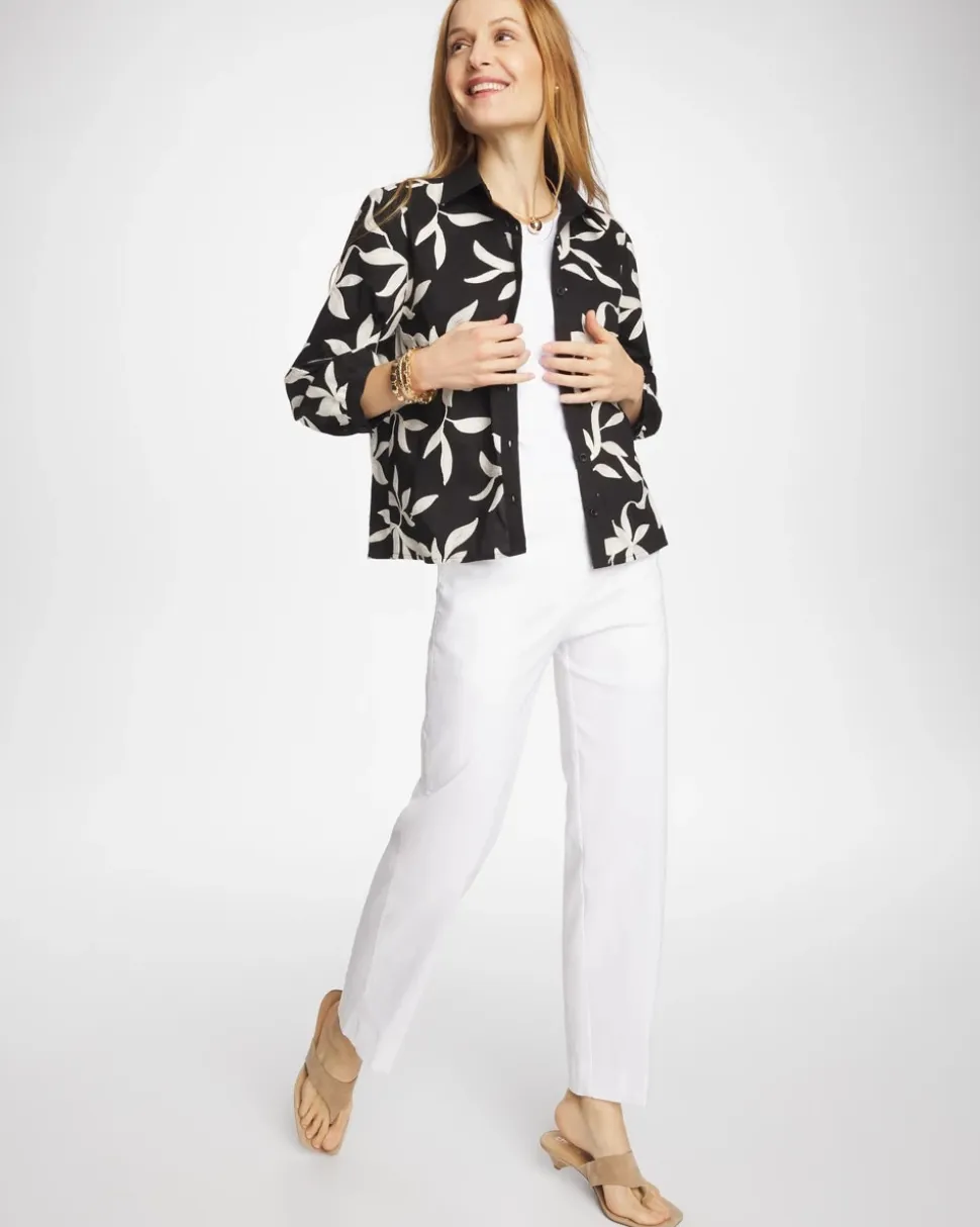 Emme Fly Front Straight Crop Pants