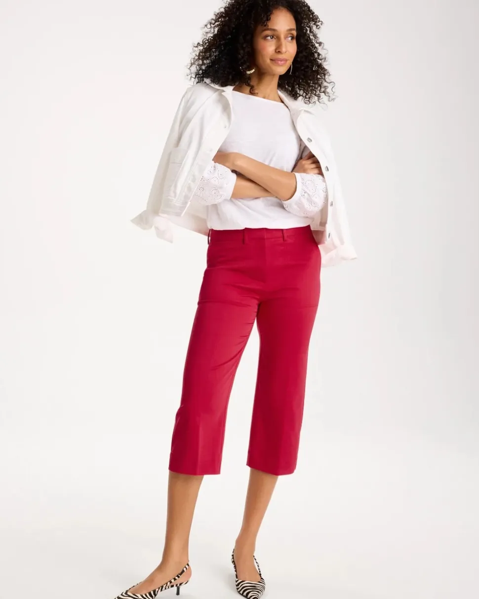 Emme Sateen Straight Capri Pants