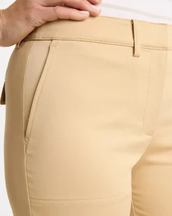 Emme Sateen Straight Capri Pants