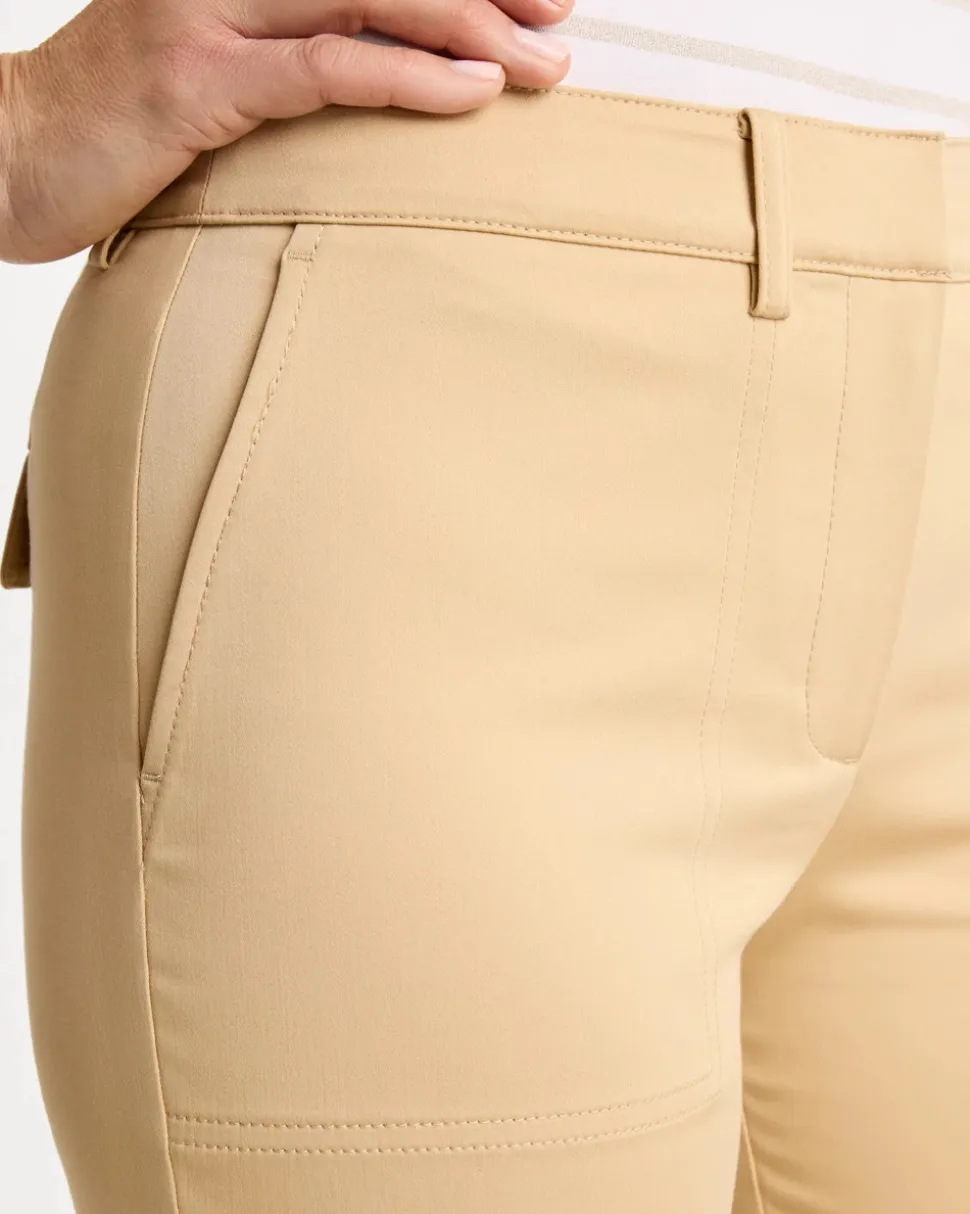 Emme Sateen Straight Capri Pants