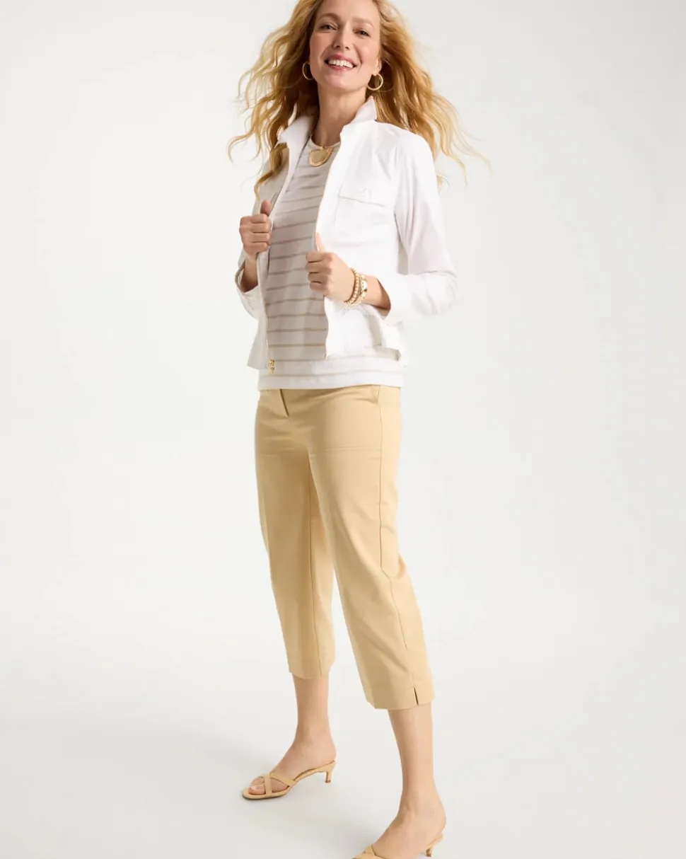 Emme Sateen Straight Capri Pants