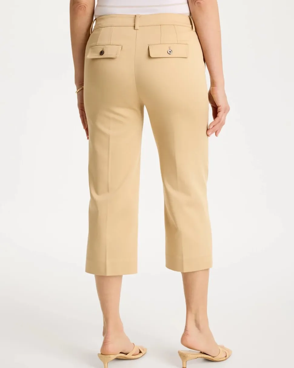 Emme Sateen Straight Capri Pants