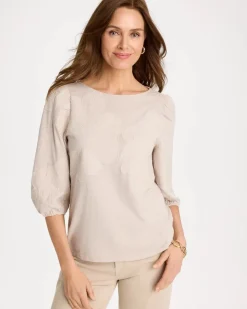 Etched Flora Balloon Top