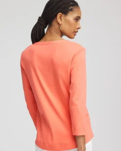 Everyday 3/4 Sleeve V-Neck Tee