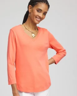 Everyday 3/4 Sleeve V-Neck Tee