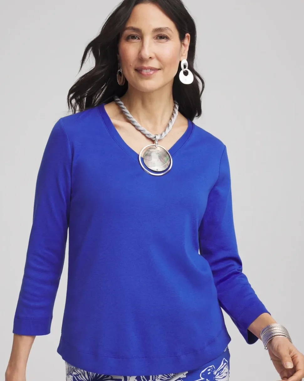 Everyday 3/4 Sleeve V-Neck Tee
