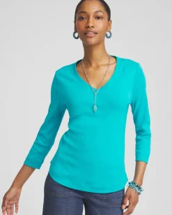 Everyday 3/4 Sleeve V-Neck Tee