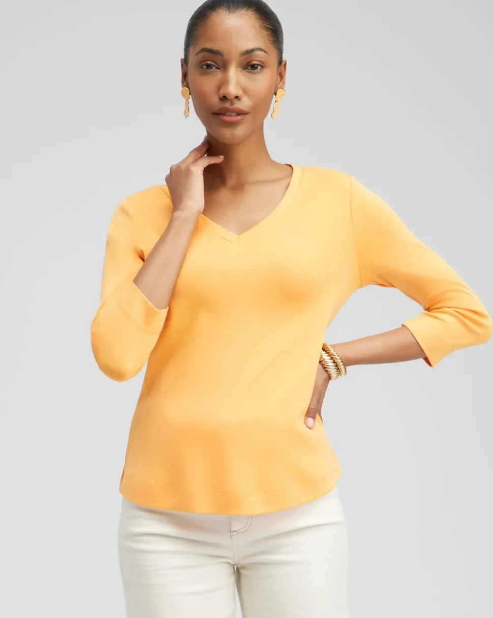 Everyday 3/4 Sleeve V-Neck Tee