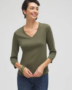 Everyday 3/4 Sleeve V-Neck Tee