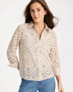 Eyelet Collared Shirt