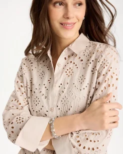 Eyelet Collared Shirt