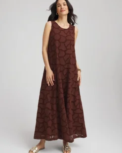 Eyelet Cutout Maxi Tank Dress