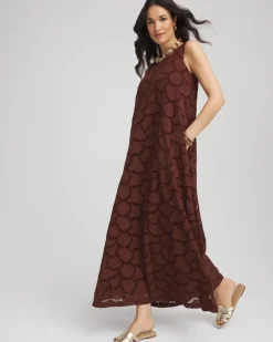 Eyelet Cutout Maxi Tank Dress
