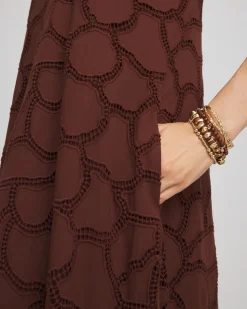Eyelet Cutout Maxi Tank Dress