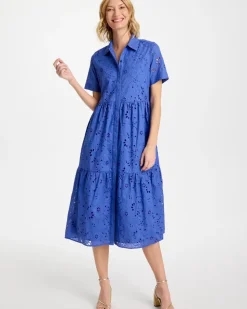 Eyelet Tiered Dress