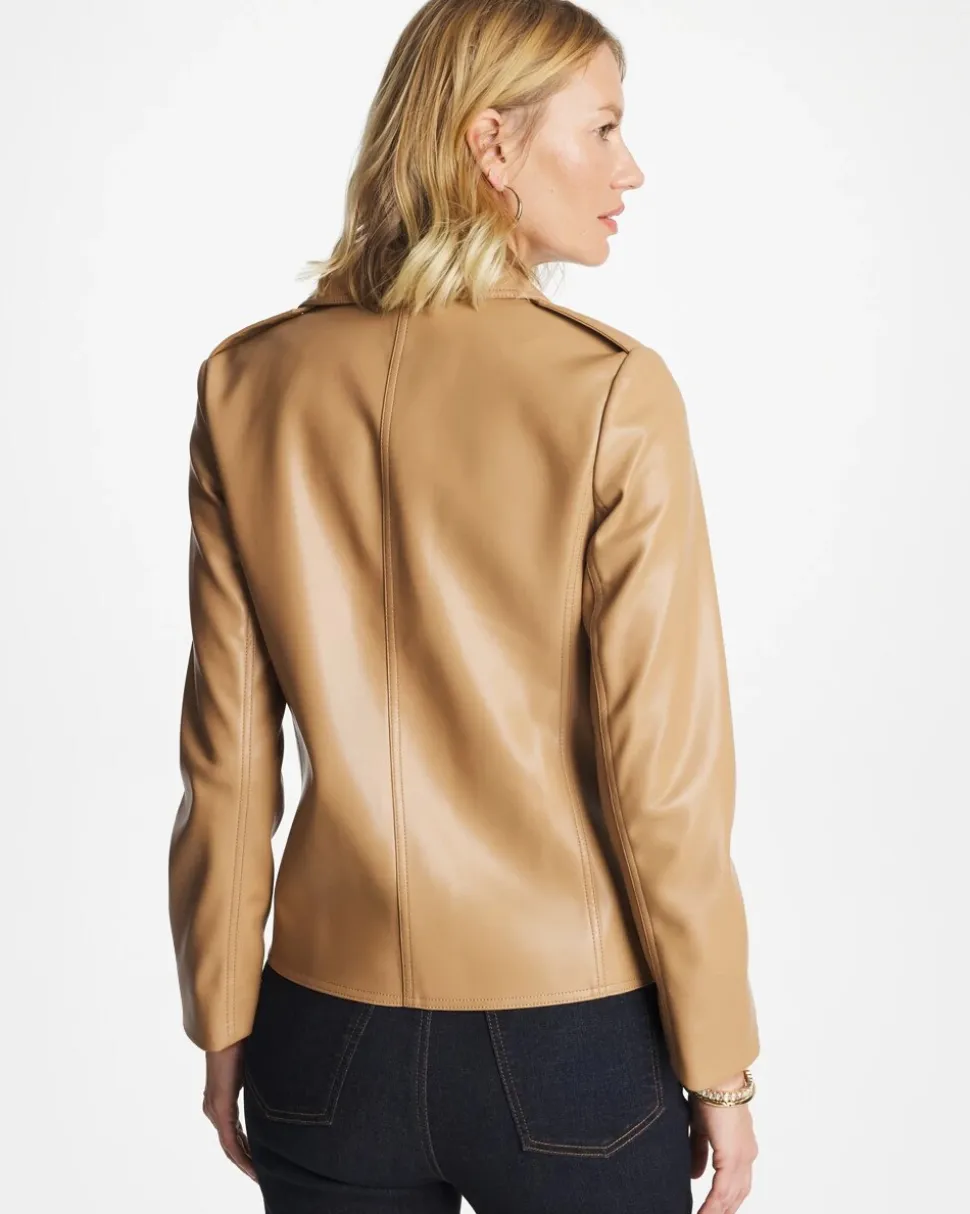 Faux Leather Moto Jacket