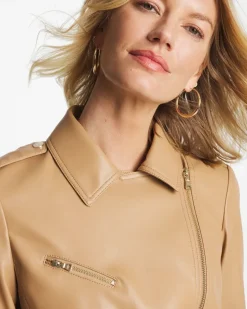 Faux Leather Moto Jacket