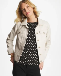 Faux Leather Trucker Jacket