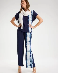 Faux Silk Tie-Dye Palazzo Pants