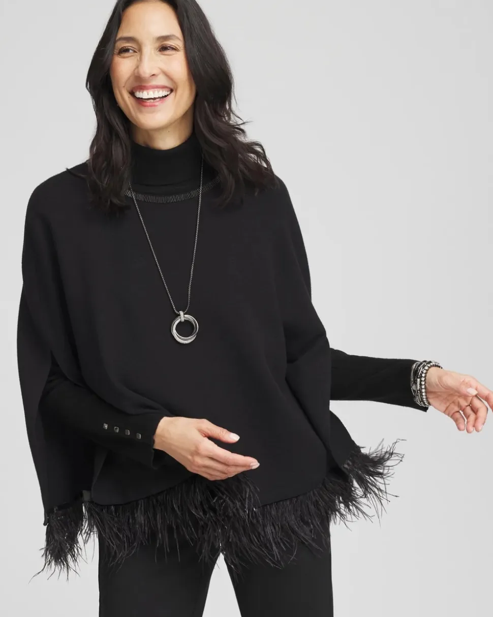 Feather Sweater Cape