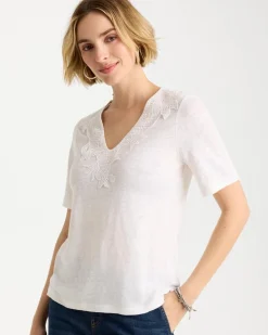 Flora Lace V-Neck Tee