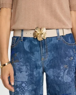 Floral Buckle Trouser Belt
