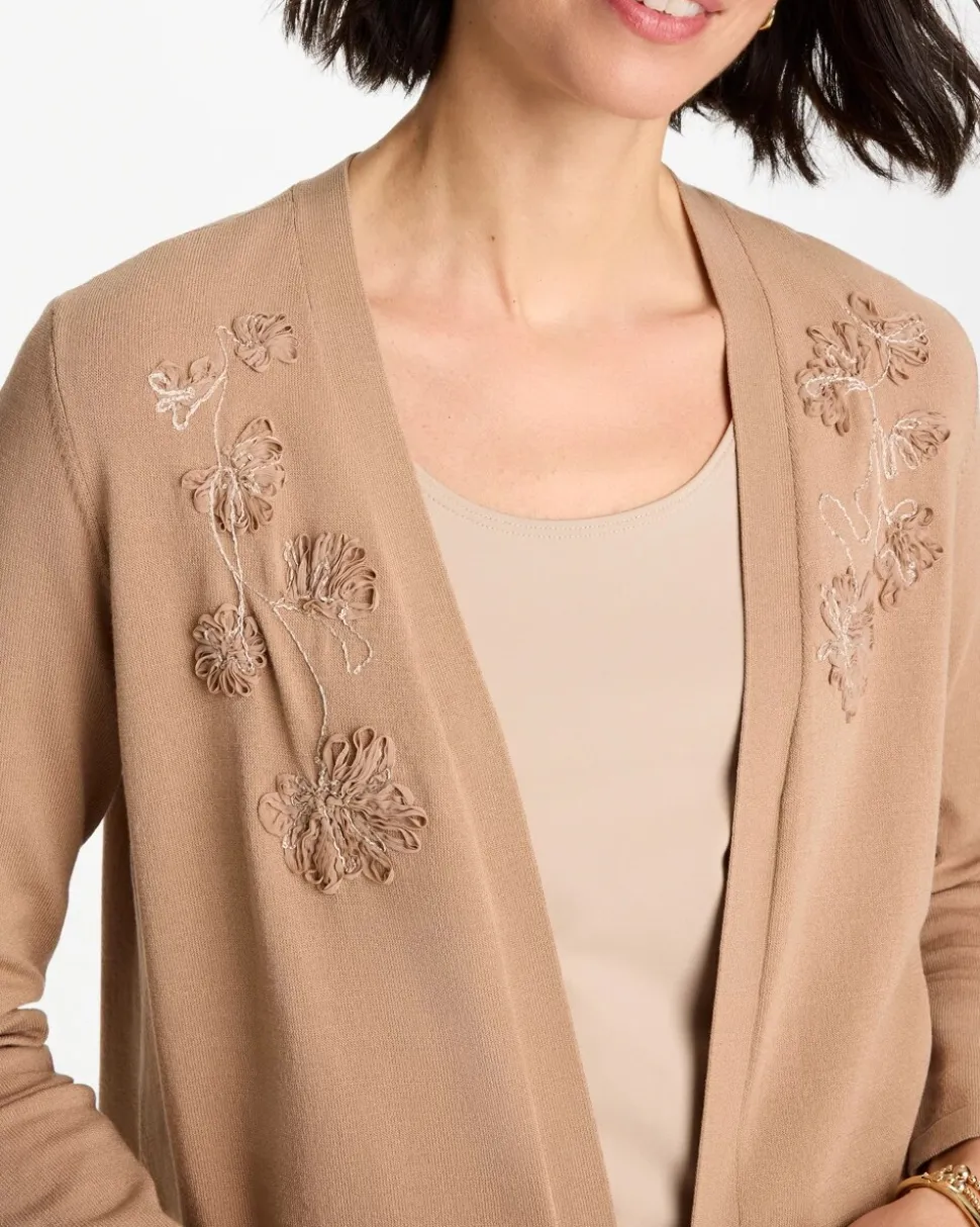 Floral Embroidered Cardigan
