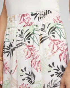 Floral Embroidered Crinkle Maxi Skirt