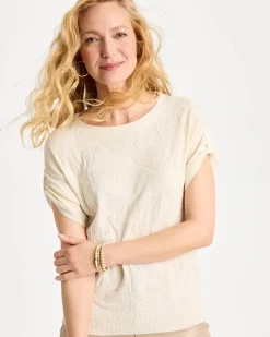 Floral Jacquard Dolman Pullover Sweater
