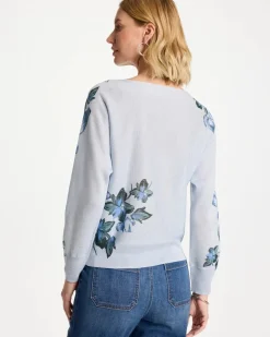 Floral Print Pullover Sweater