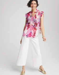 Floral Ruffle Collar Blouse