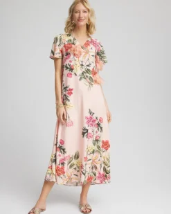 Floral Satin Maxi Dress