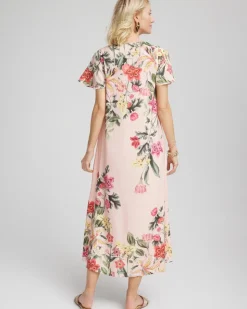 Floral Satin Maxi Dress